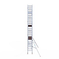 Euroscaffold Rolsteiger Euroscaffold Professional 75x250 8,2m werkhoogte carbon vloer tegen de gevel