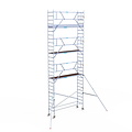 Euroscaffold Rolsteiger Euroscaffold Professional 75x305 9,2m werkhoogte carbon vloer tegen de gevel