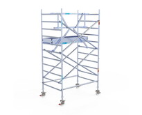 Rolsteiger Euroscaffold Professional 135x190 4,2m werkhoogte carbon vloer tegen de gevel