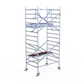 Euroscaffold Rolsteiger Euroscaffold Professional 135x190 5,2m werkhoogte carbon vloer tegen de gevel
