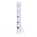 Euroscaffold Rolsteiger Euroscaffold Professional 135x190 12,2m werkhoogte carbon vloer tegen de gevel