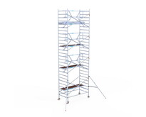 Rolsteiger Euroscaffold Professional 135x250 9,2m werkhoogte carbon vloer tegen de gevel