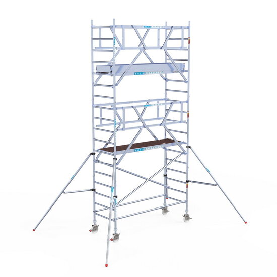 Euroscaffold Rolsteiger Euroscaffold Professional 90x250 6,2m werkhoogte carbon vloer vrijstaand