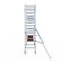 Euroscaffold Rolsteiger Euroscaffold Professional 90x305 5,2m werkhoogte carbon vloer tegen de gevel