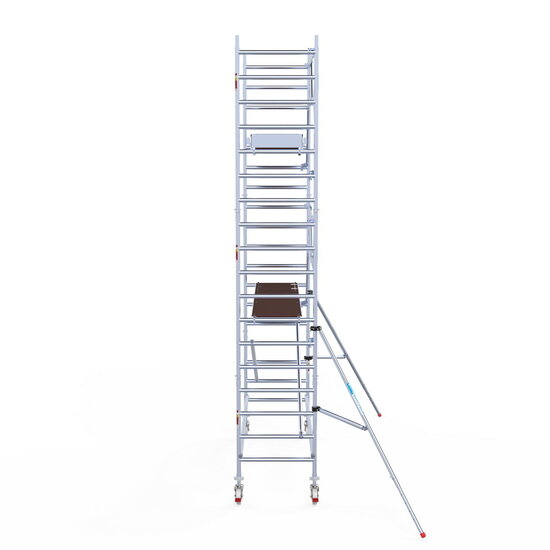 Euroscaffold Rolsteiger Euroscaffold Professional 90x305 6,2m werkhoogte tegen de gevel