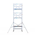 Euroscaffold Rolsteiger Euroscaffold Professional 90x190 7,2m werkhoogte tegen de gevel
