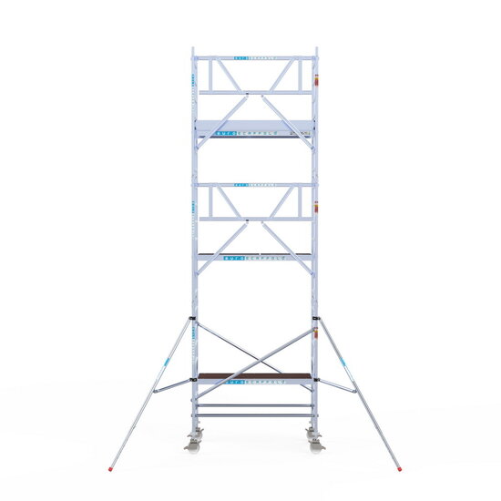 Euroscaffold Rolsteiger Euroscaffold Professional 90x190 7,2m werkhoogte tegen de gevel