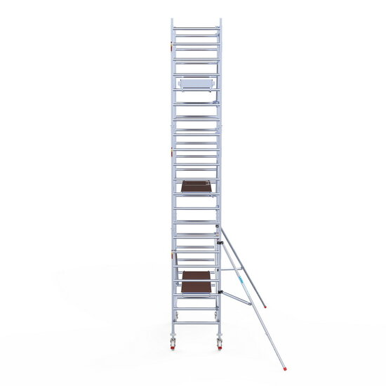 Euroscaffold Rolsteiger Euroscaffold Professional 90x190 7,2m werkhoogte tegen de gevel
