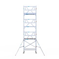 Euroscaffold Rolsteiger Euroscaffold Professional 90x190 8,2m werkhoogte tegen de gevel