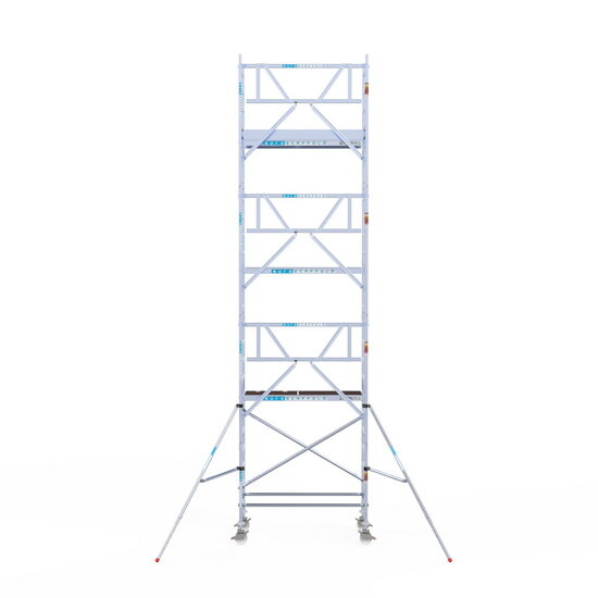 Euroscaffold Rolsteiger Euroscaffold Professional 90x190 8,2m werkhoogte tegen de gevel