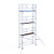 Euroscaffold Rolsteiger Professional 90x305 8,2m werkhoogte carbon vloer tegen de gevel