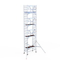 Euroscaffold Rolsteiger Euroscaffold Professional 90x190 9,2m werkhoogte tegen de gevel