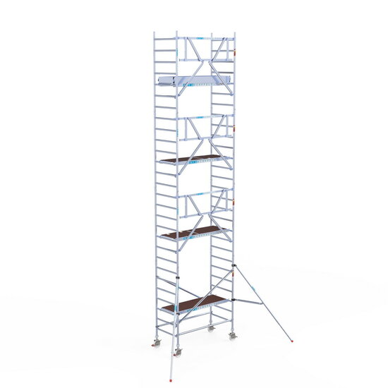 Euroscaffold Rolsteiger Euroscaffold Professional 90x190 9,2m werkhoogte tegen de gevel