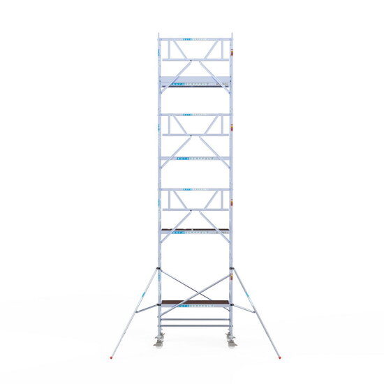Euroscaffold Rolsteiger Euroscaffold Professional 90x190 9,2m werkhoogte tegen de gevel