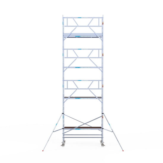 Euroscaffold Rolsteiger Euroscaffold Professional 90x250 9,2m werkhoogte tegen de gevel