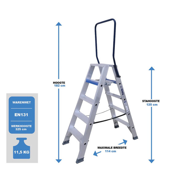 ASC Dubbele trap 2x5 treden