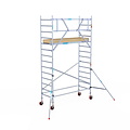 Euroscaffold Rolsteiger Euroscaffold Basic 90x250 5,2m werkhoogte tegen de gevel