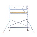 Euroscaffold Rolsteiger Euroscaffold Basic 90x305 5,2m werkhoogte tegen de gevel