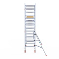 Euroscaffold Rolsteiger Euroscaffold Basic 90x190 5,2m werkhoogte carbon vloer tegen de gevel