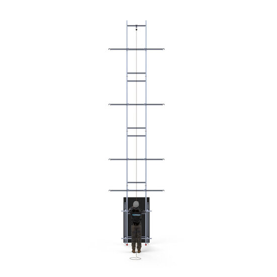Euroscaffold Solar Rolsteiger 135x305 8,2m werkhoogte, inclusief Solar lift
