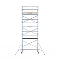 Euroscaffold Steigeraanhanger Afsluitbaar 250 + Rolsteiger Alumexx Light 135x250 8,2m werkhoogte