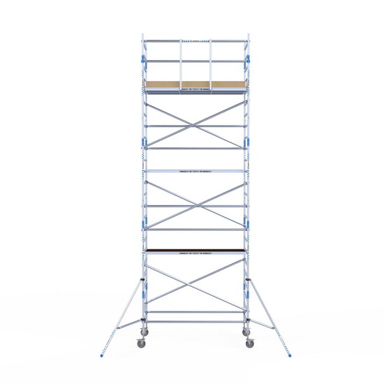 Euroscaffold Steigeraanhanger Afsluitbaar 250 + Rolsteiger Alumexx Light 135x250 8,2m werkhoogte