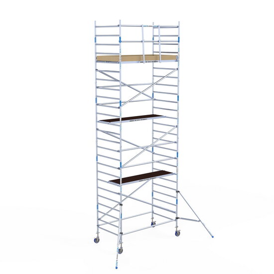 Euroscaffold Steigeraanhanger Afsluitbaar 250 + Rolsteiger Alumexx Light 135x250 8,2m werkhoogte