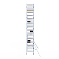 Euroscaffold Steigeraanhanger Afsluitbaar 250 + Rolsteiger Alumexx Light 135x250 10,2m werkhoogte