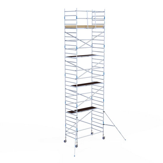 Euroscaffold Steigeraanhanger Afsluitbaar 250 + Rolsteiger Alumexx Light 135x250 10,2m werkhoogte