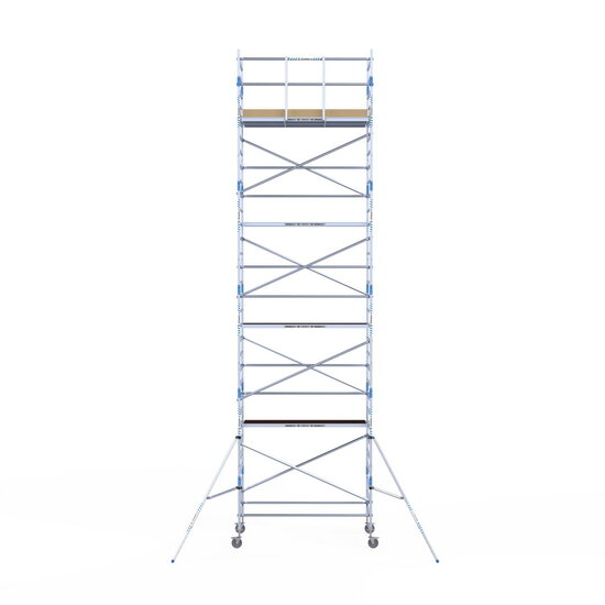 Euroscaffold Steigeraanhanger Afsluitbaar 250 + Rolsteiger Alumexx Light 135x250 10,2m werkhoogte