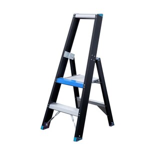 Eurostairs zwarte bordestrap 1x2 treden - Limited Edition - Blauw