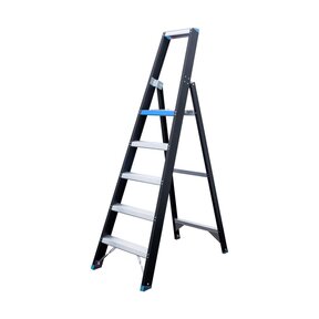 Eurostairs zwarte bordestrap 1x5 treden - Limited Edition - Blauw