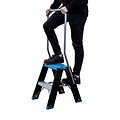 Eurostairs Dubbele trap zwart professioneel 2x2 treden - Limited Edition - Blauw