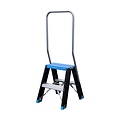 Eurostairs Dubbele trap zwart professioneel 2x2 treden - Limited Edition - Blauw