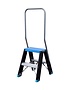 Dubbele trap zwart professioneel 2x2 treden - Limited Edition - Blauw