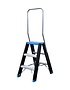 Dubbele trap zwart professioneel 2x3 treden - Limited Edition - Blauw