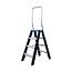 Eurostairs Dubbele trap zwart professioneel 2x4 treden - Limited Edition - Blauw