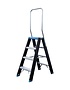 Dubbele trap zwart professioneel 2x4 treden - Limited Edition - Blauw