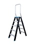 Dubbele trap zwart professioneel 2x5 treden - Limited Edition - Blauw