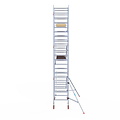 Euroscaffold Rolsteiger Euroscaffold Basic 90x190 7,2m werkhoogte carbon vloer tegen de gevel