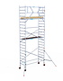 Rolsteiger Basic 90x250 7,2m werkhoogte carbon vloer tegen de gevel