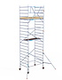 Rolsteiger Basic 135x190 7,2m werkhoogte carbon vloer tegen de gevel