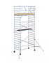Rolsteiger Basic 135x250 7,2m werkhoogte carbon vloer tegen de gevel