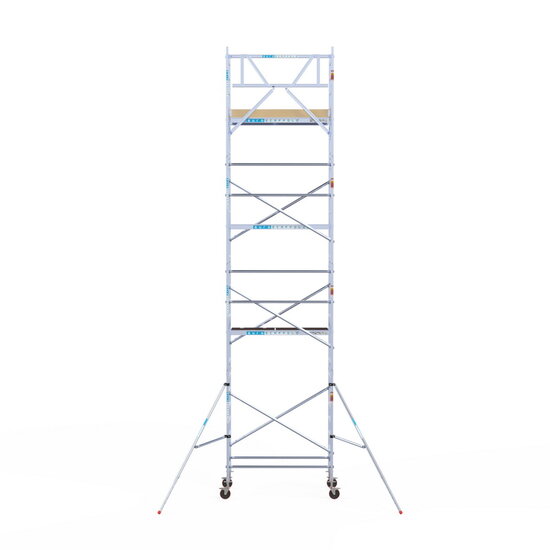 Euroscaffold Rolsteiger Euroscaffold Basic 90x190 9,2m werkhoogte tegen de gevel