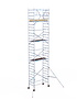 Rolsteiger Basic 90x190 9,2m werkhoogte carbon vloer tegen de gevel