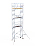 Rolsteiger Basic 90x250 9,2m werkhoogte carbon vloer tegen de gevel