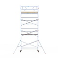 Euroscaffold Rolsteiger Euroscaffold Basic 90x305 9,2m werkhoogte tegen de gevel