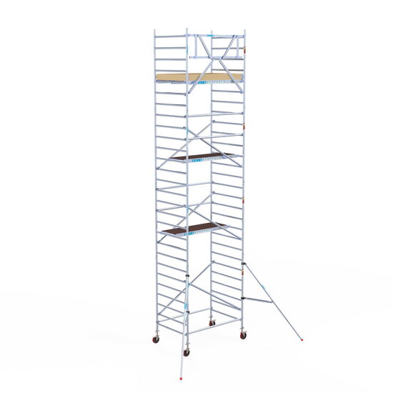 Euroscaffold Rolsteiger Euroscaffold Basic 135x190 9,2m werkhoogte tegen de gevel
