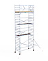 Rolsteiger Basic 135x305 9,2m werkhoogte carbon vloer tegen de gevel