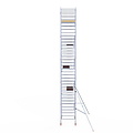 Euroscaffold Rolsteiger Euroscaffold Basic 135x190 11,2m werkhoogte tegen de gevel